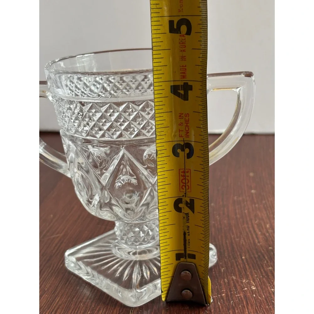 Imperial Glass cape pressed pedestal