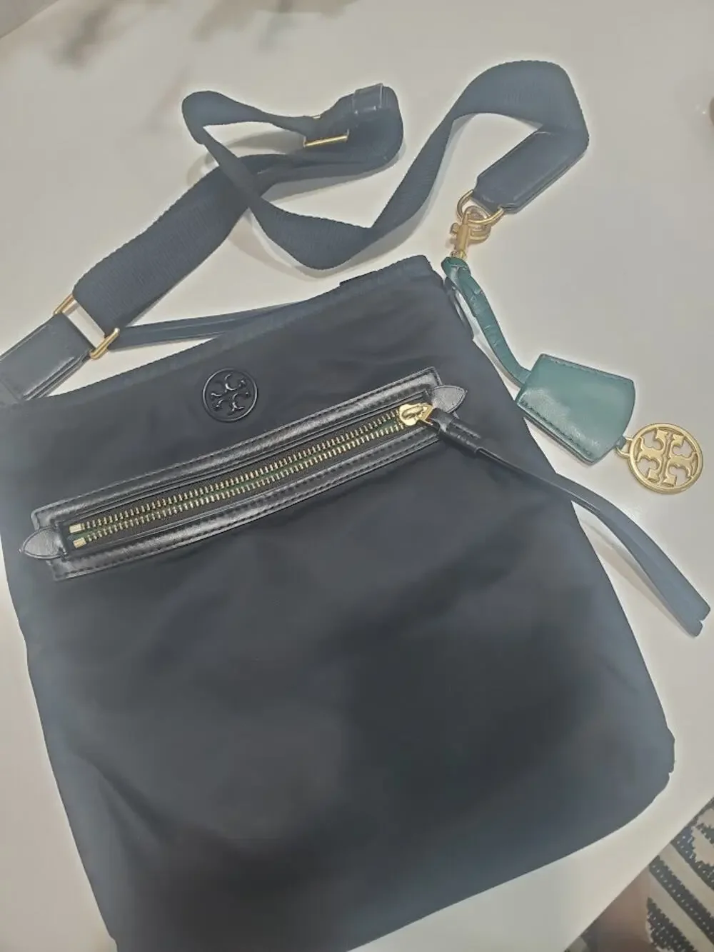 Tory Burch Nylon Messenger Bag Black