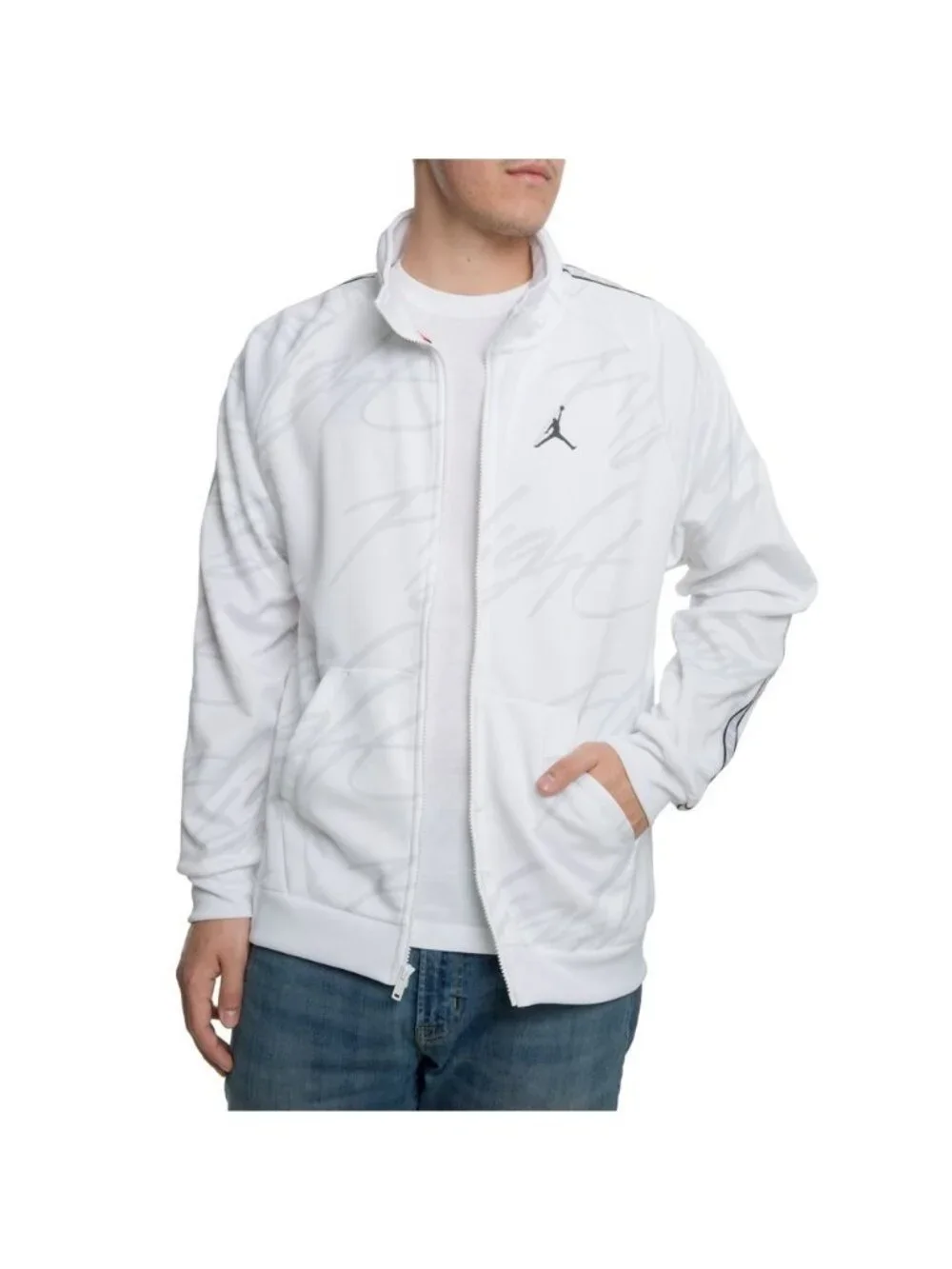 Nike Men's Jordan Jumpman Tricot Jacket Zip Size M White NEW WITH TAGS!
