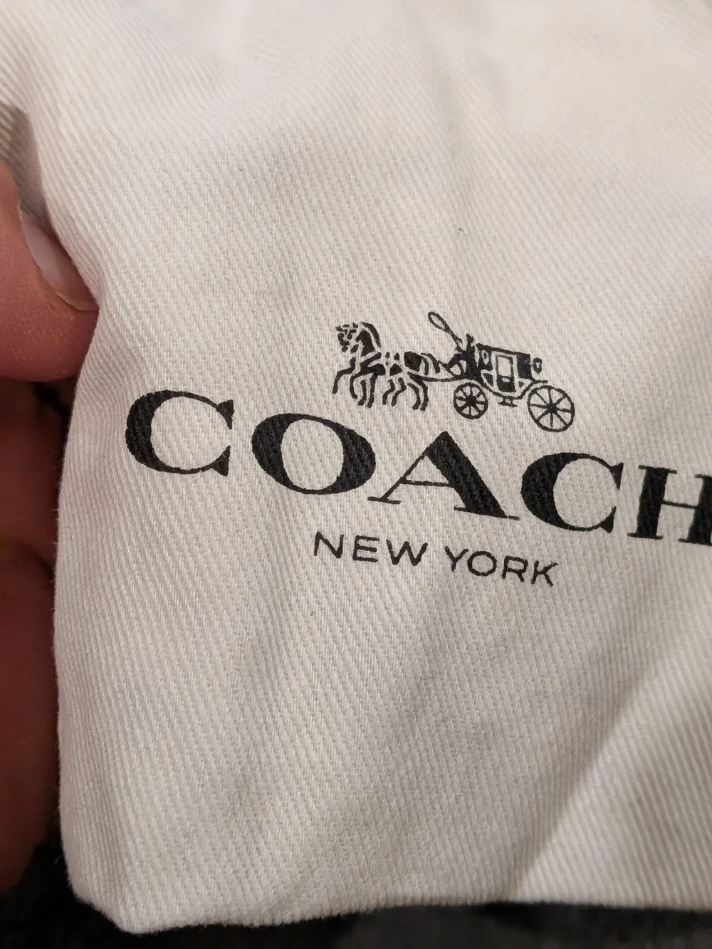 Coach dust bag