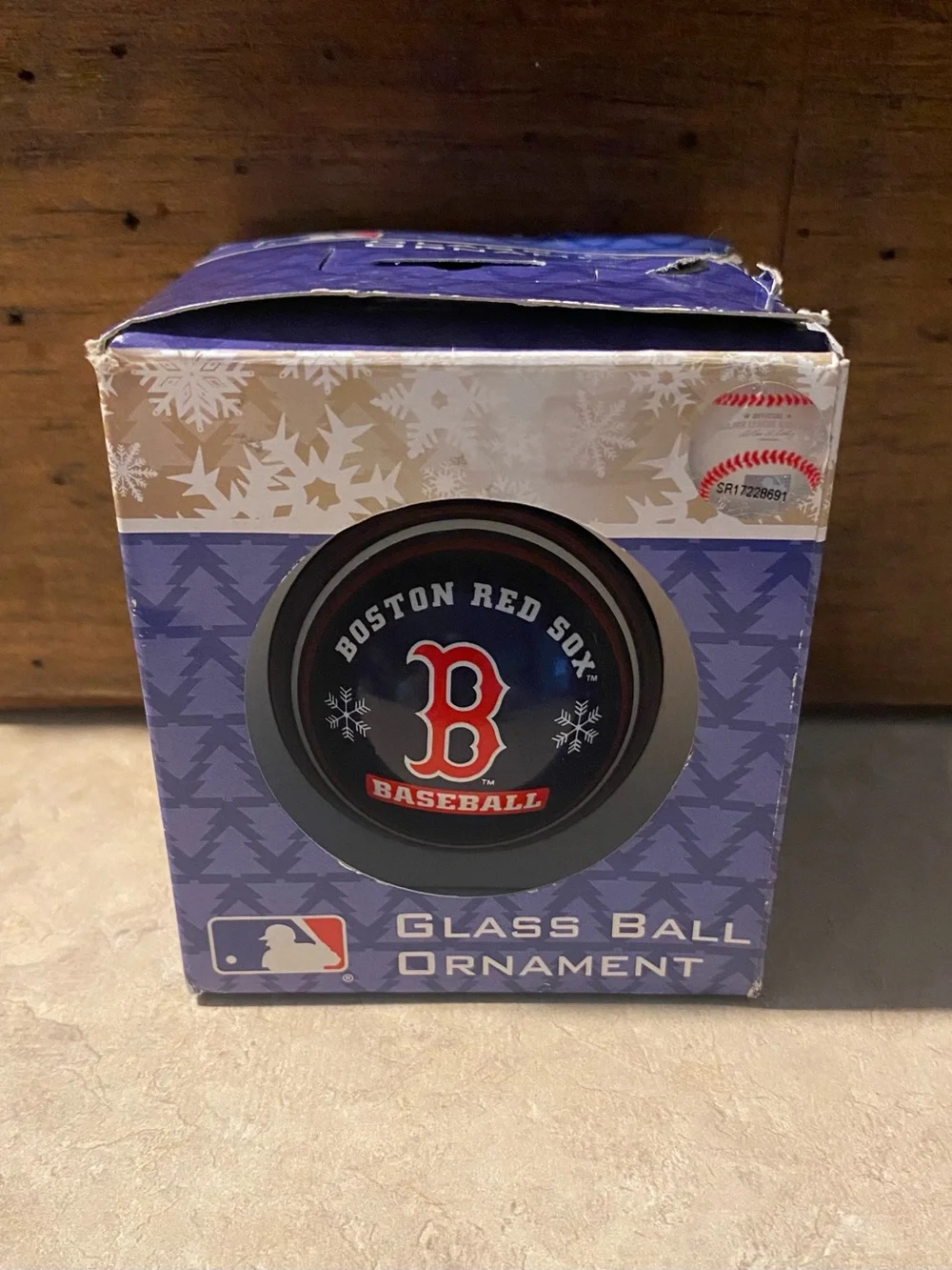 MLB Boston Red Sox Glass Ball Christmas Ornament Baseball Forever Collectibles