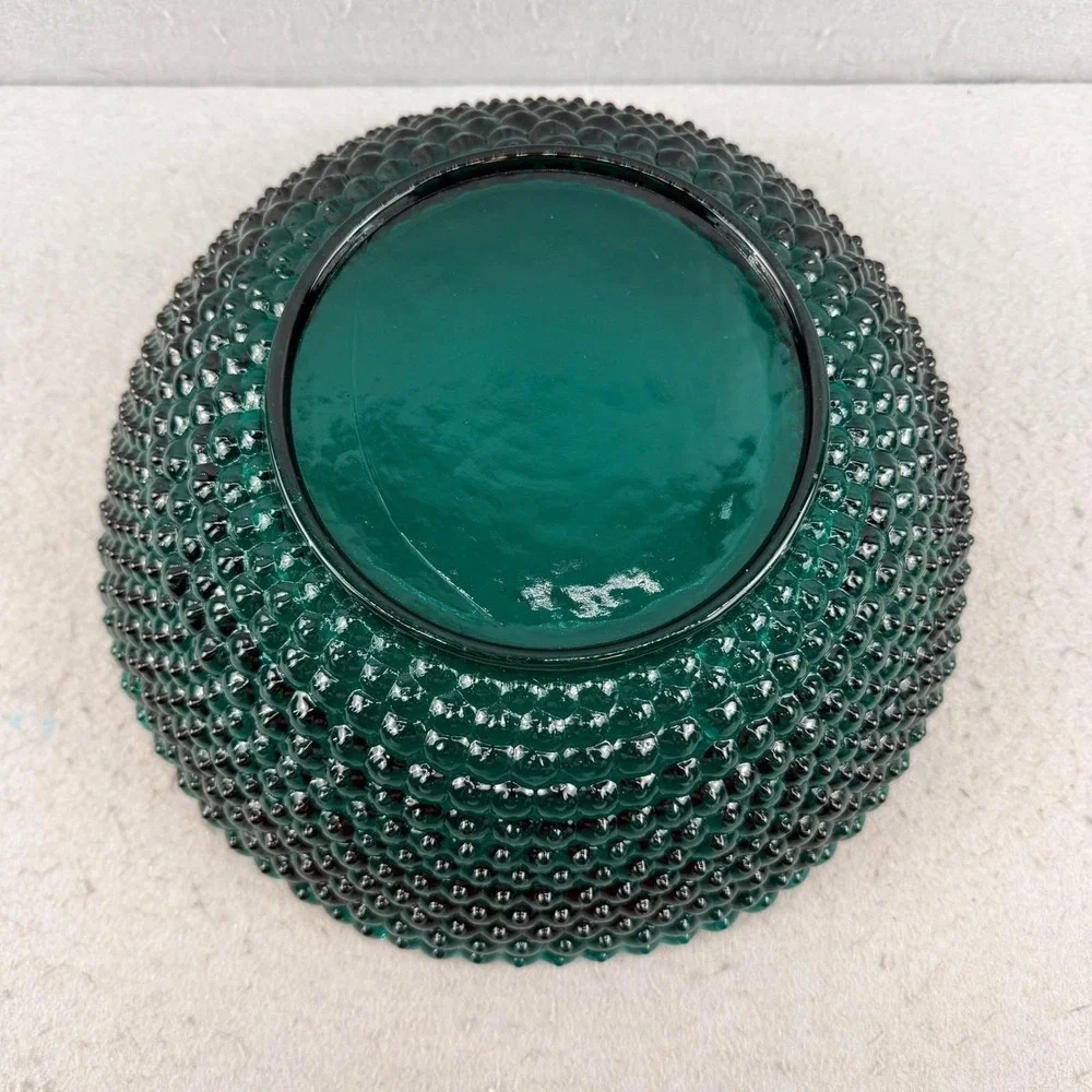 Blenko Art Glass Glimmer Bowl #943L Emerald‎ Green