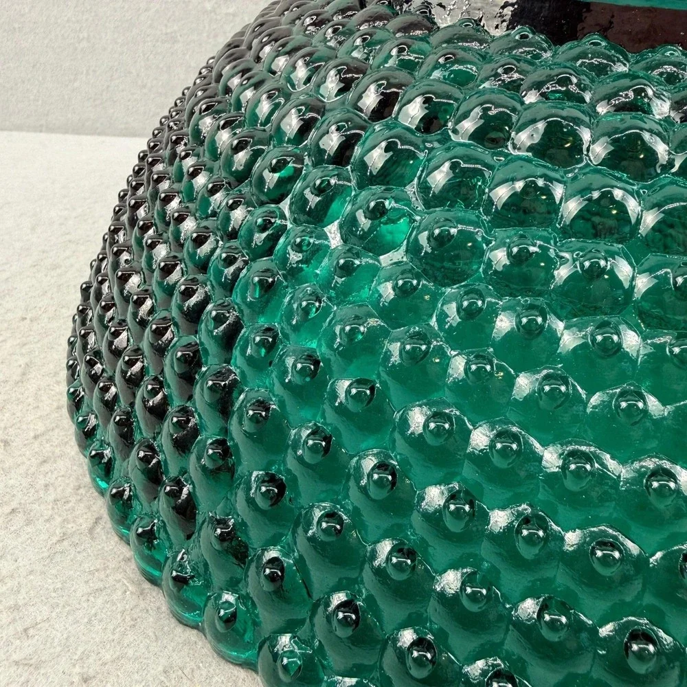 Blenko Art Glass Glimmer Bowl #943L Emerald‎ Green
