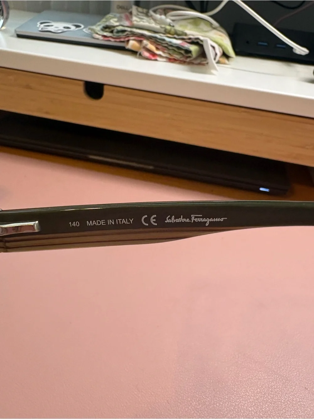 Salvatore Ferragamo Olive Green Eyeglasses