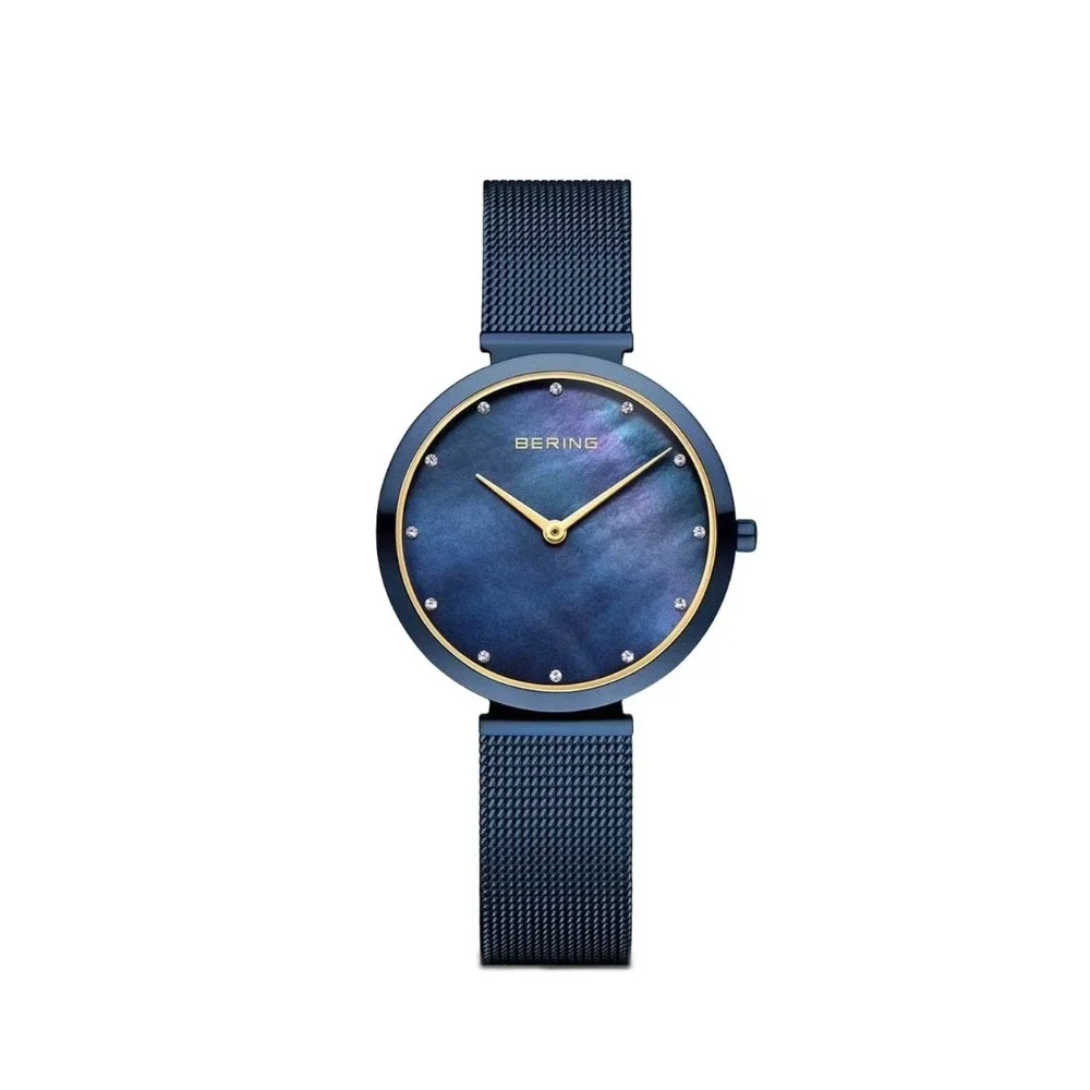 Bering Classic Blue Mother-of-Pearl Dial Women's Quartz Watch