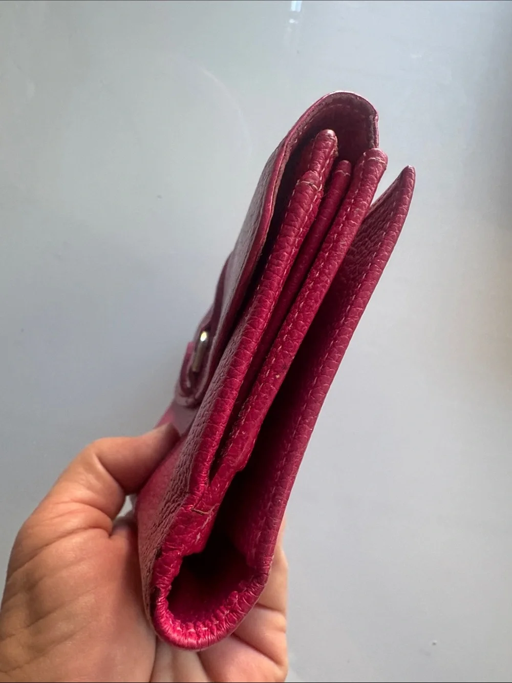 Longchamp leather clutch