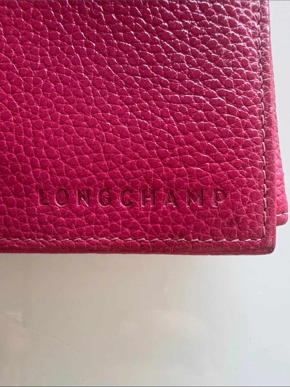 Longchamp leather clutch