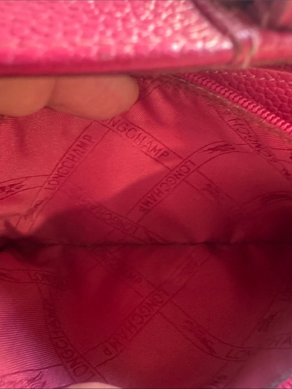 Longchamp leather clutch