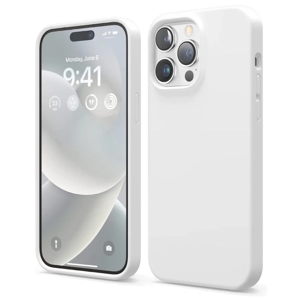 iPhone 14 Pro Max Silicone Phone Case, White