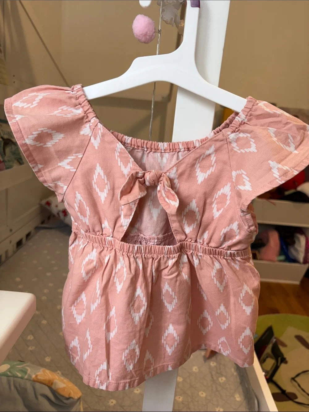 Carter's Peach Ikat Flutter Sleeve Top & Shorts Set 3t