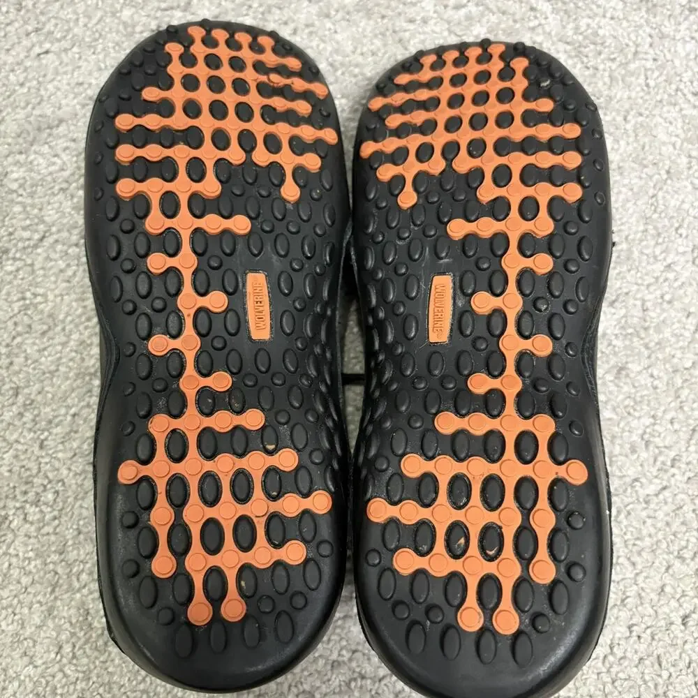 Wolverine Mens Lace Up Black Leather Work Shoe Sneaker Size 8M W07-252