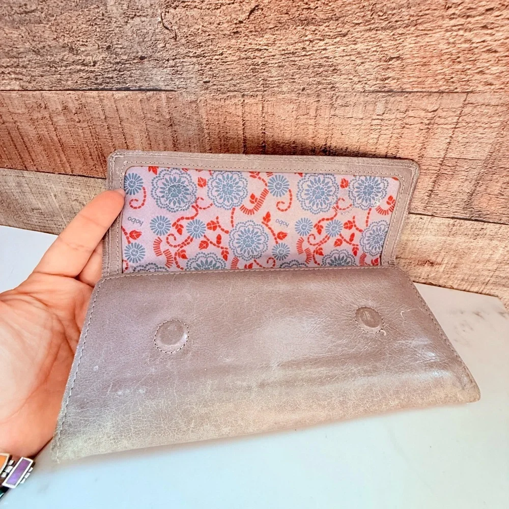 Hobo International Sadie Trifold Leather Clutch Wallet