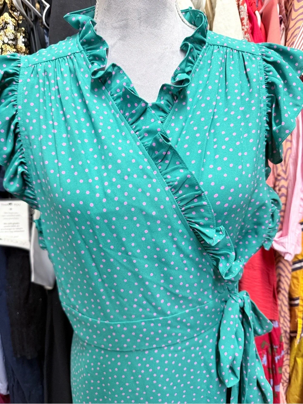 NWOT Kate spade pool side dot ruffle wrap dress