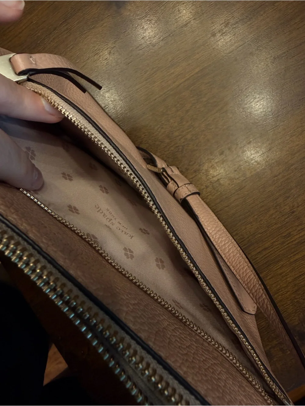 kate spade Blush Pink Pebbled Leather Crossbody