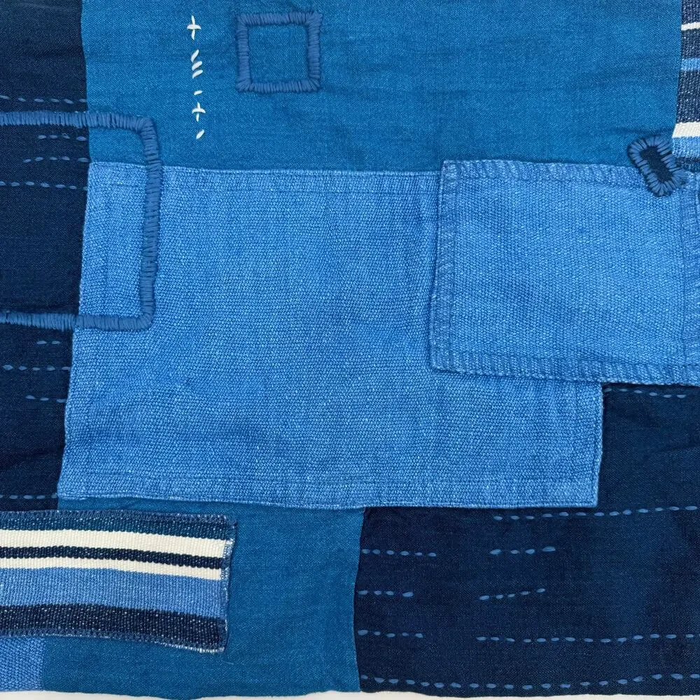 RALPH LAUREN Stover Throw Pillow Cover 16x24 Summer Blu Denim Jean NWT Linen