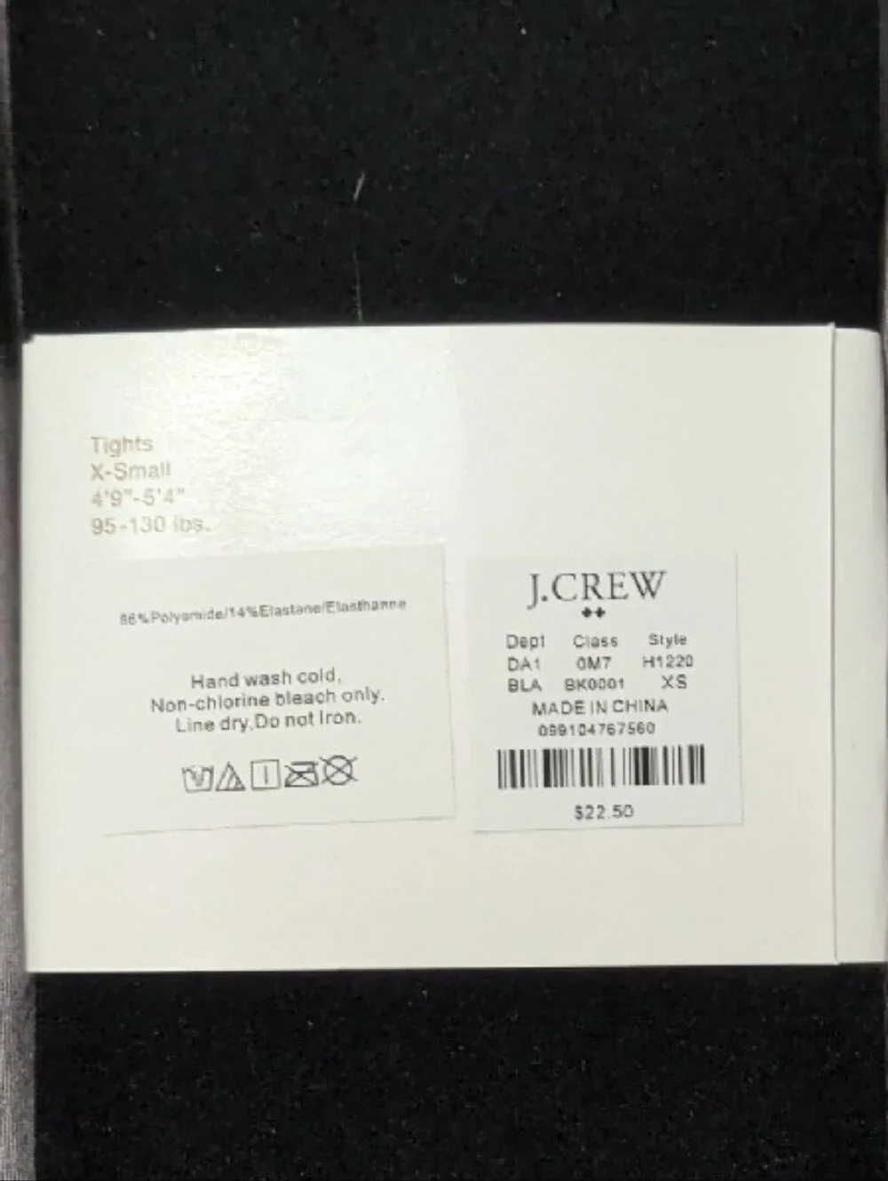 J. Crew Black Tights - new