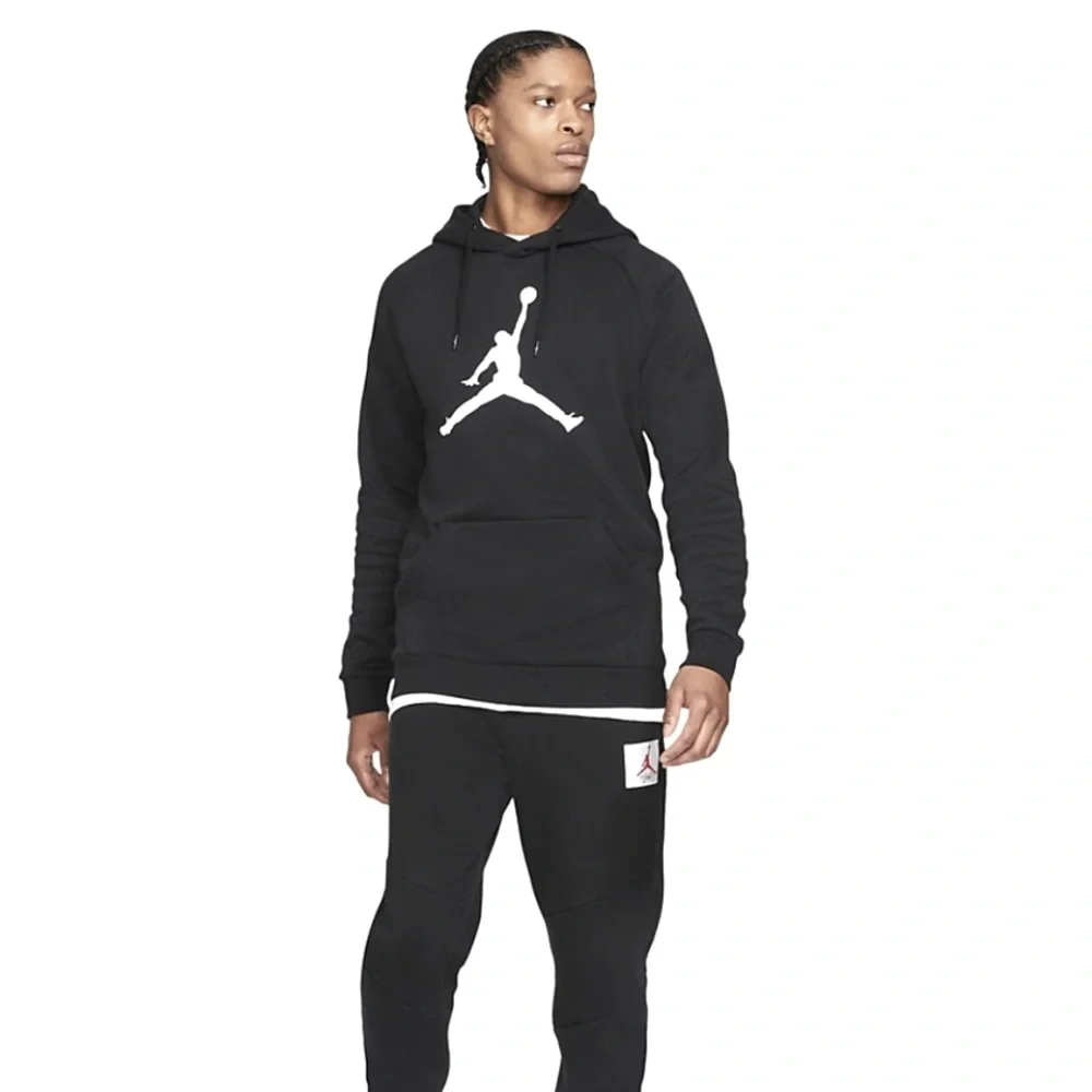 Air Jordan Black Hoodie  - Nike Jordan Jumpan Logo Pullover Hoodie Men’s Size XL