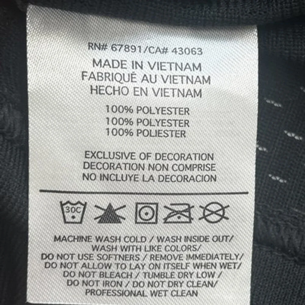 Nike exact sleeve tags