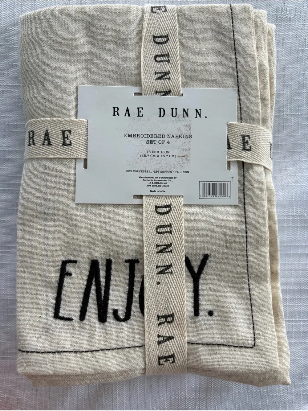 Rae Dunn set embroidered