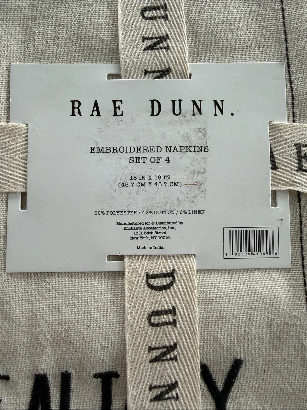 Rae Dunn set embroidered