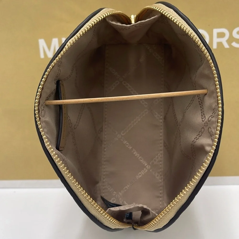 Michael Kors Empire Small Metallic Crocodile Embossed Leather Travel Pouch NWT