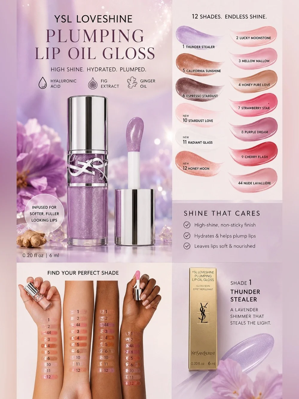Yves Saint Laurent Shimmery Lilac Lip Gloss