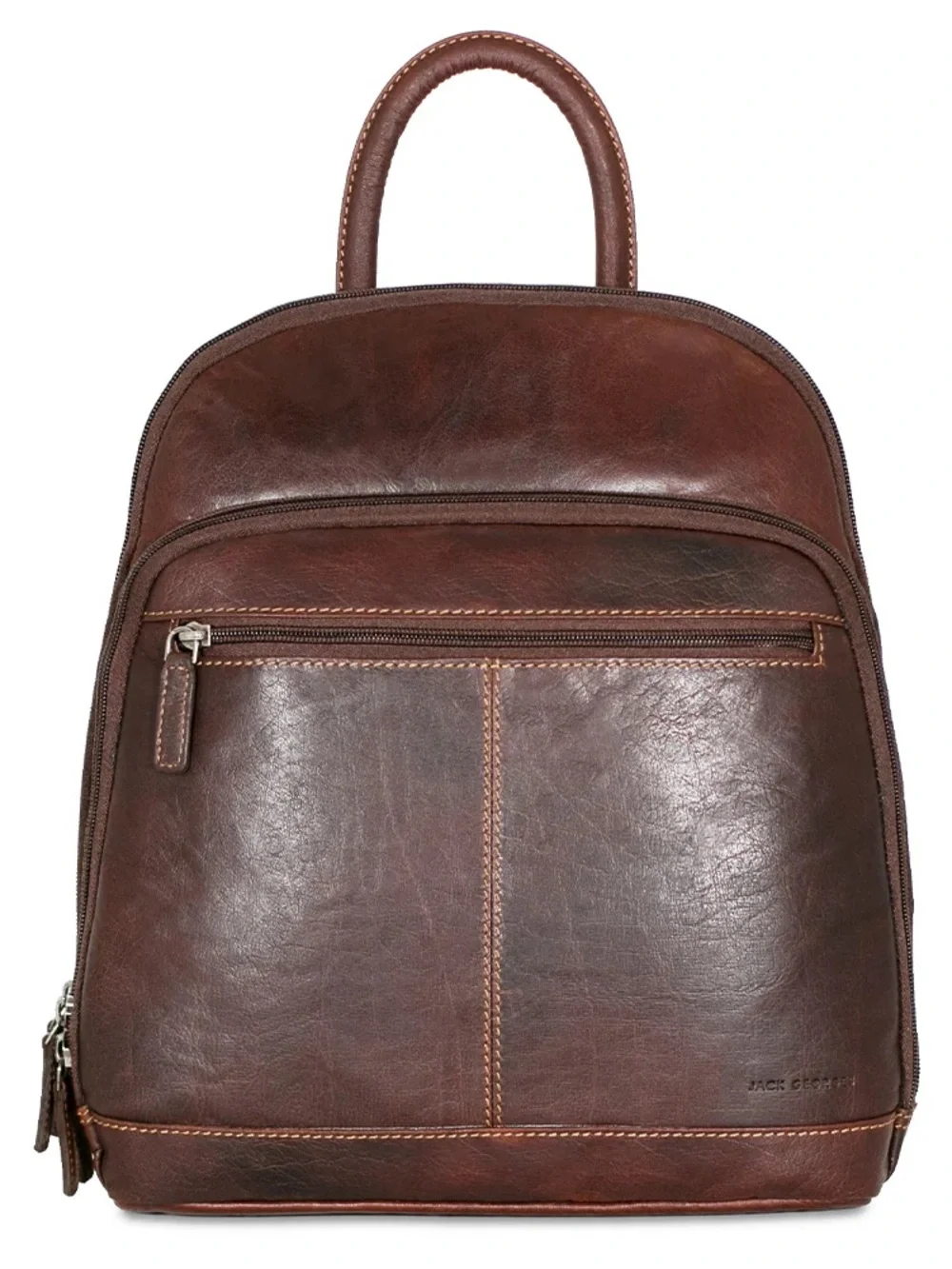 Jack Georges Voyager Brown Leather Backpack for Women