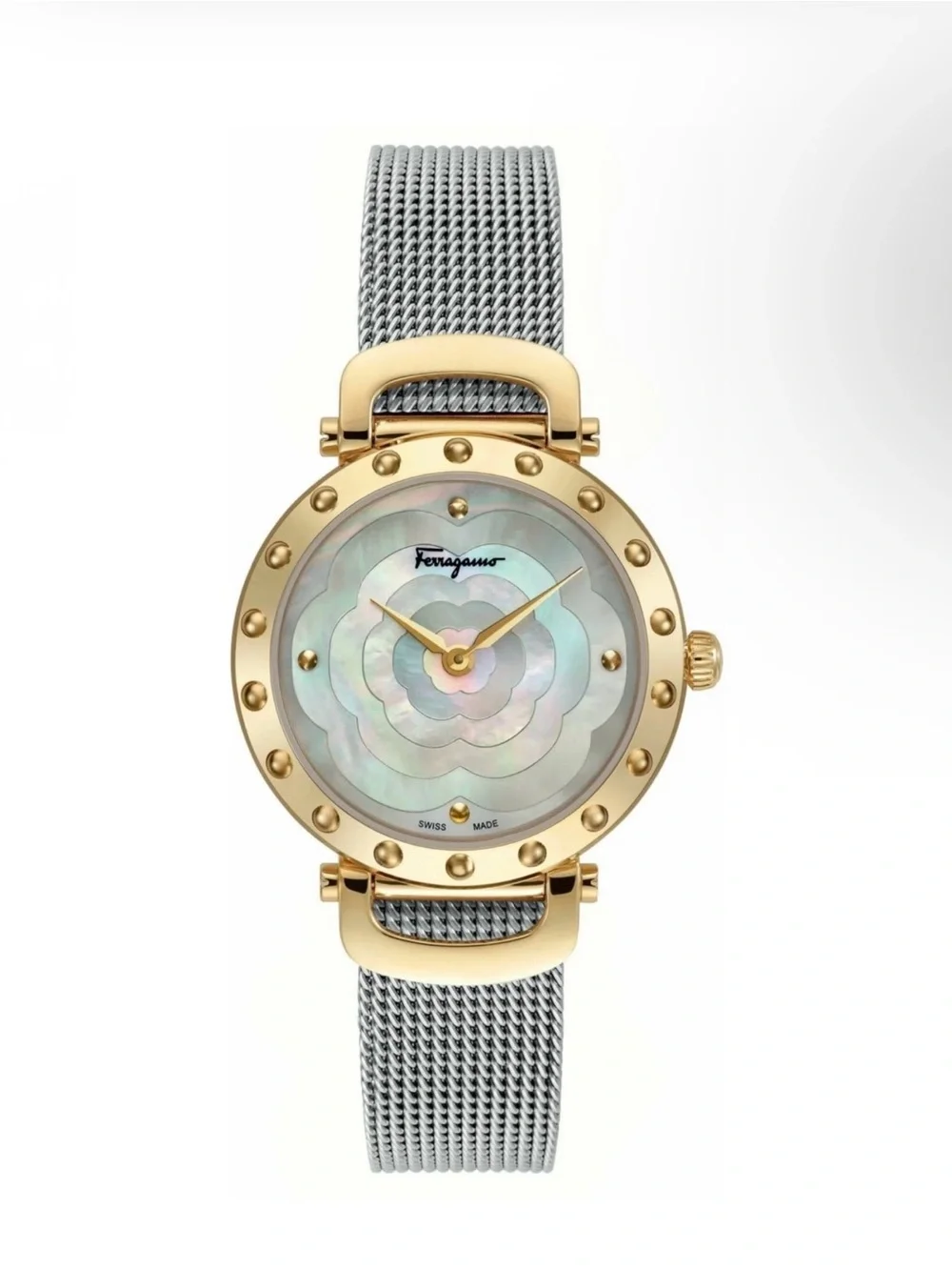 Salvatore Ferragamo Stainless Steel Two-Tone Backcase Watch - Silver & Gold