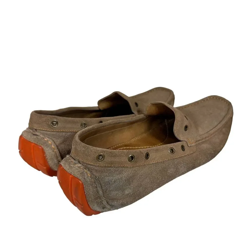 Nordstrom 1901 Sz: 14 Tan Suede Low Top Slip On Driving Moccasin Loafers M05711