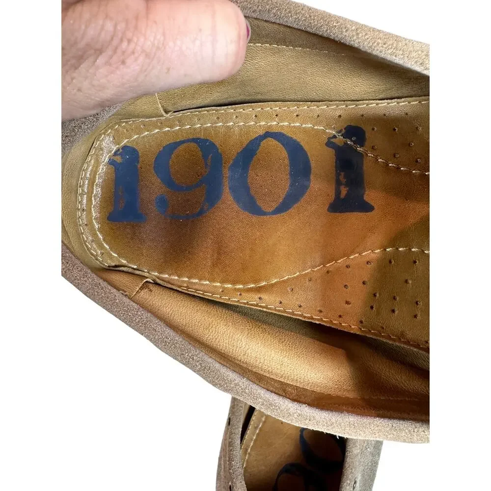 Nordstrom 1901 Sz: 14 Tan Suede Low Top Slip On Driving Moccasin Loafers M05711