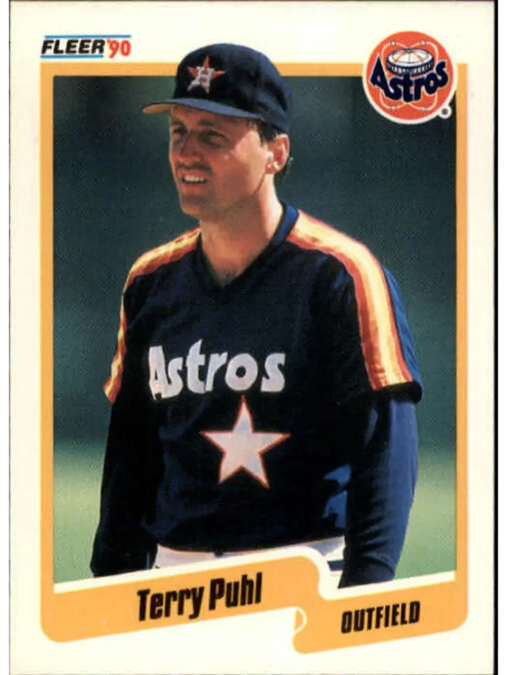 1990 Terry Puhl Fleer Baseball Card #233