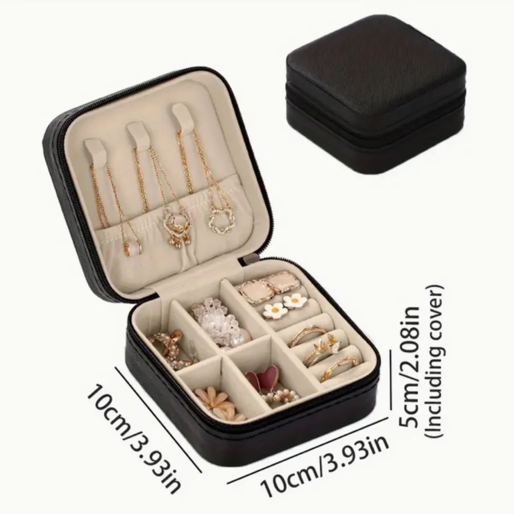White Leather Jewelry Storage Box/Travel Box/Portable Jewelry Box