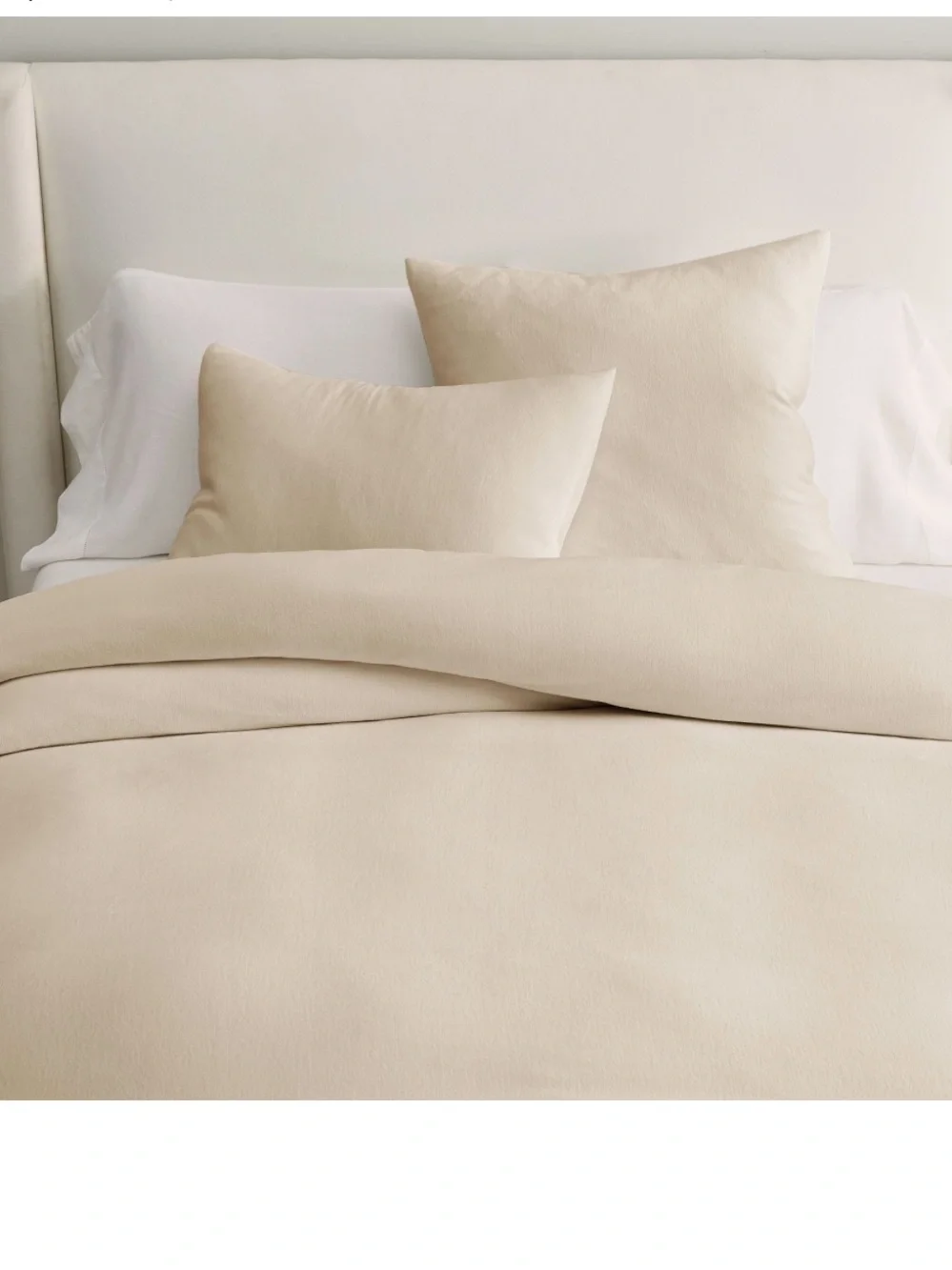 Pottery Barn Cozy Cloud Velvet Duvet Cover shams queen  oatmeal