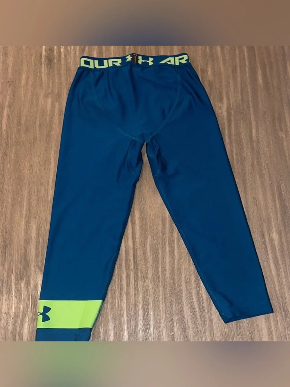 Under Armour Royal Blue Compression Set with Neon Green Accents