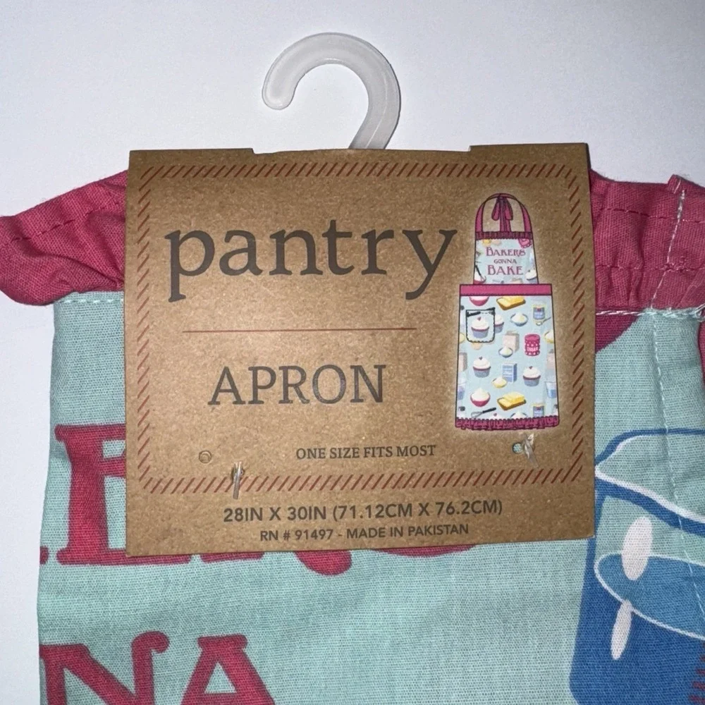 NWT Bakers‎ Gonna Bake Pantry Apron Cupcakes Baking Pink Ruffle One Size