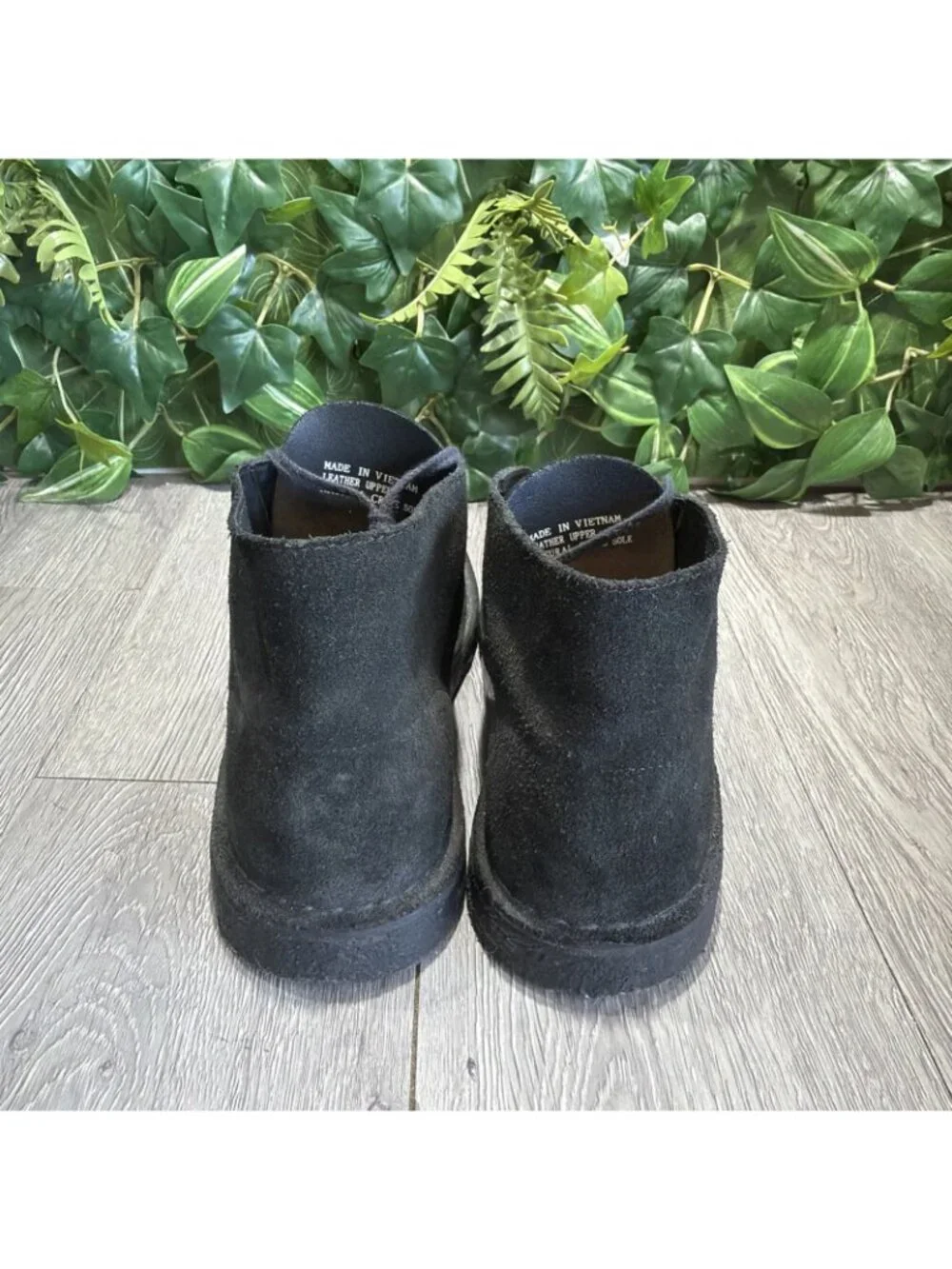Clarks Original Desert Mens 8.5 Black Suede Crepe Sole Casual Daily Chukka Boot