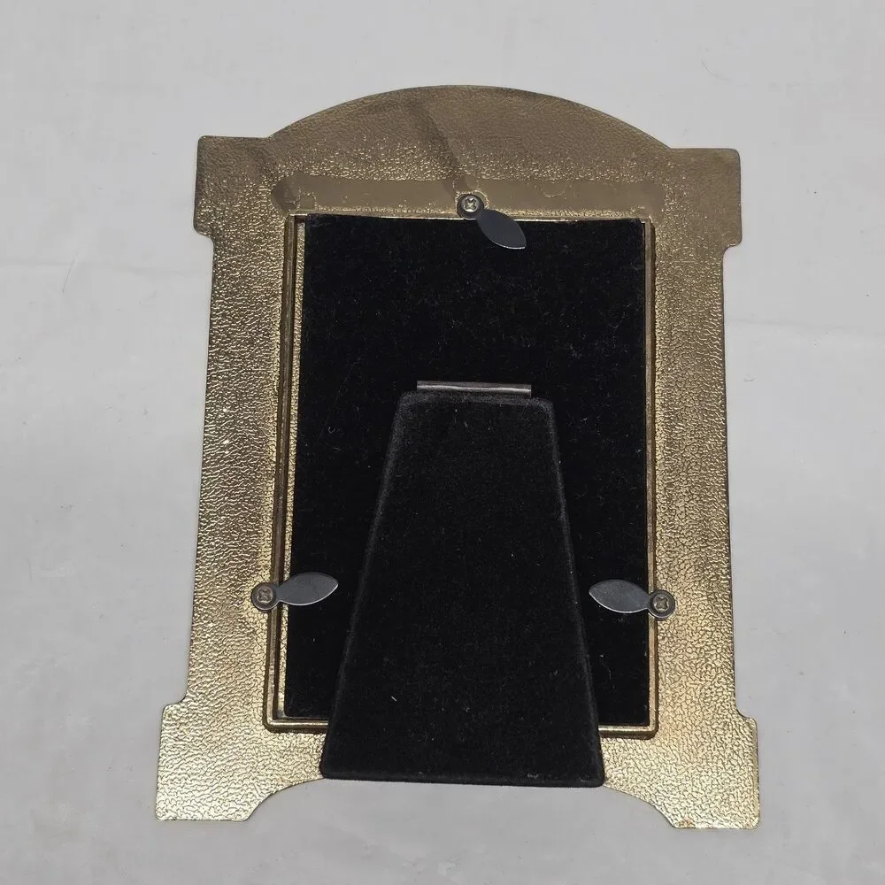 Vtg Terragrafics French Empire Picture Frame Green Gold Hollywood Regency