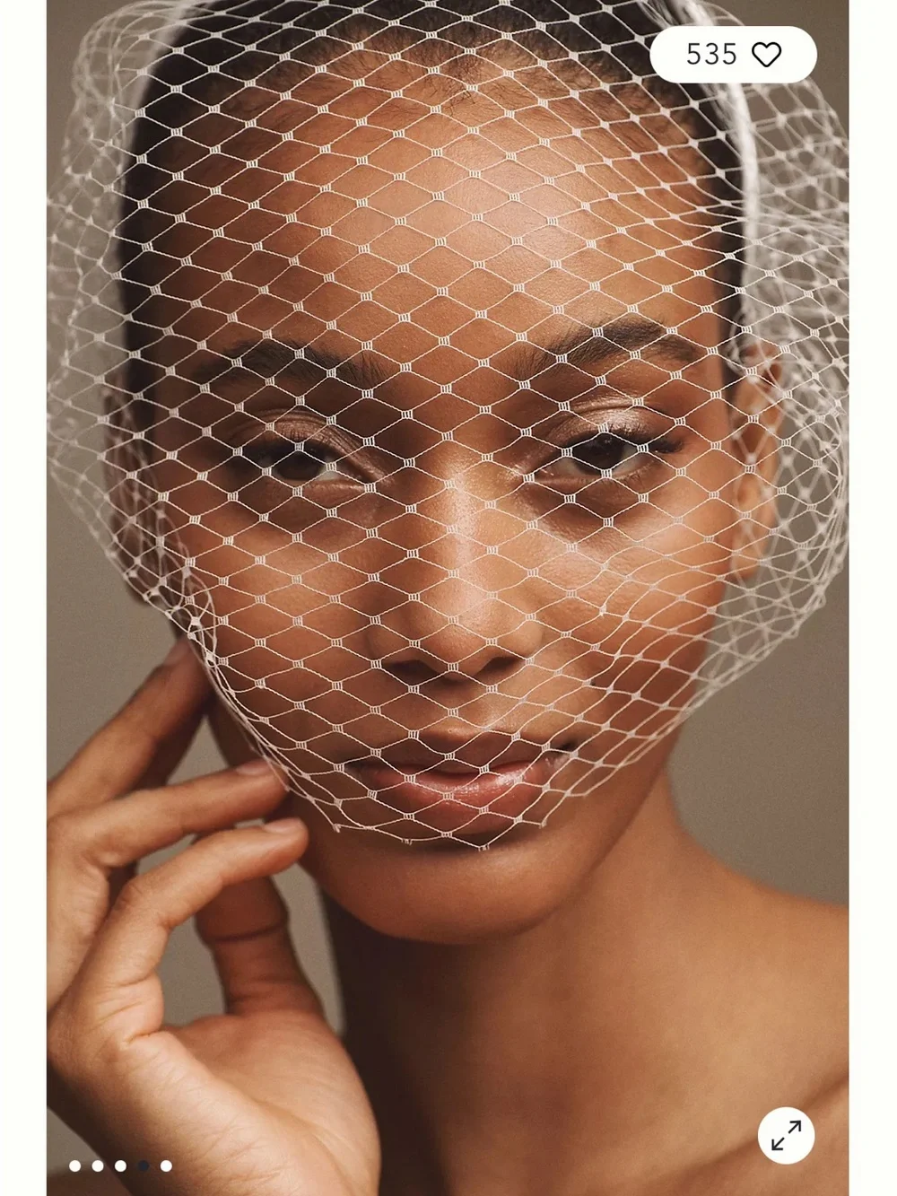 Ivory Birdcage Veil Headband - Elegant Bridal Netting