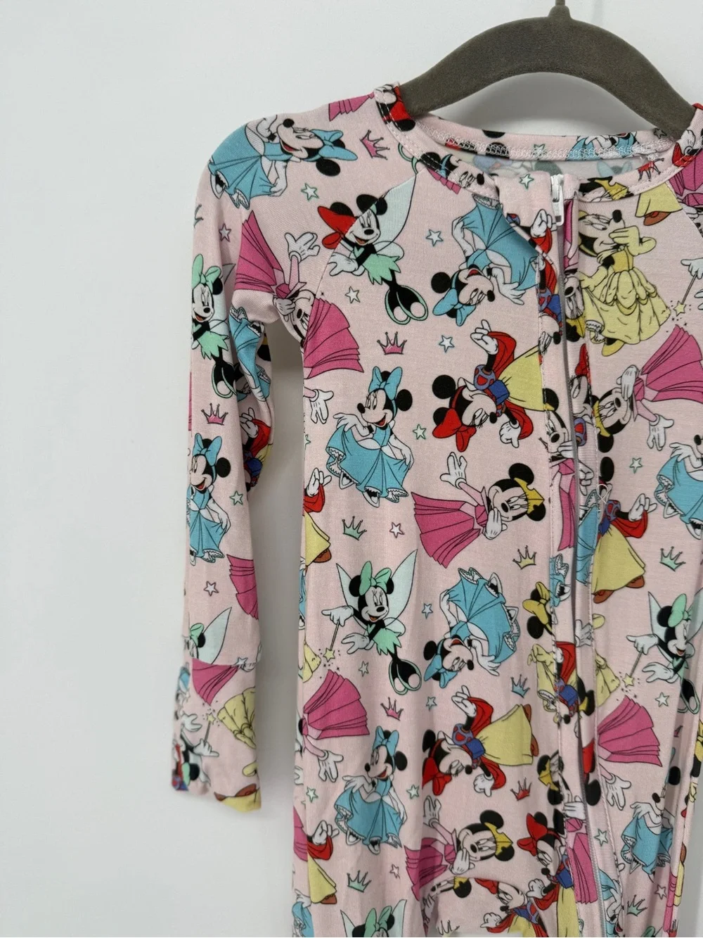 NWOT Bamboo Disney Minnie Mouse Pink Girls One-Piece Pajamas