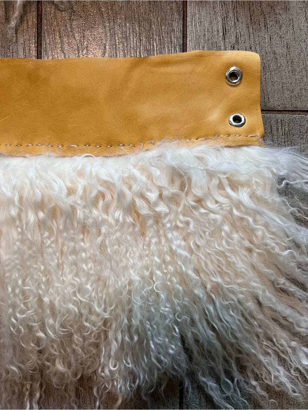Authentic Custom handcrafted lamb fur boot toppers or foot/ankle adornment