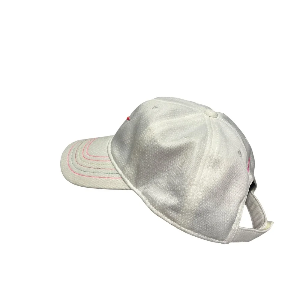 Nike Kids Dri-FIT White Baseball Hat Multi-Color Swoosh Adjustable Cap 2922-001