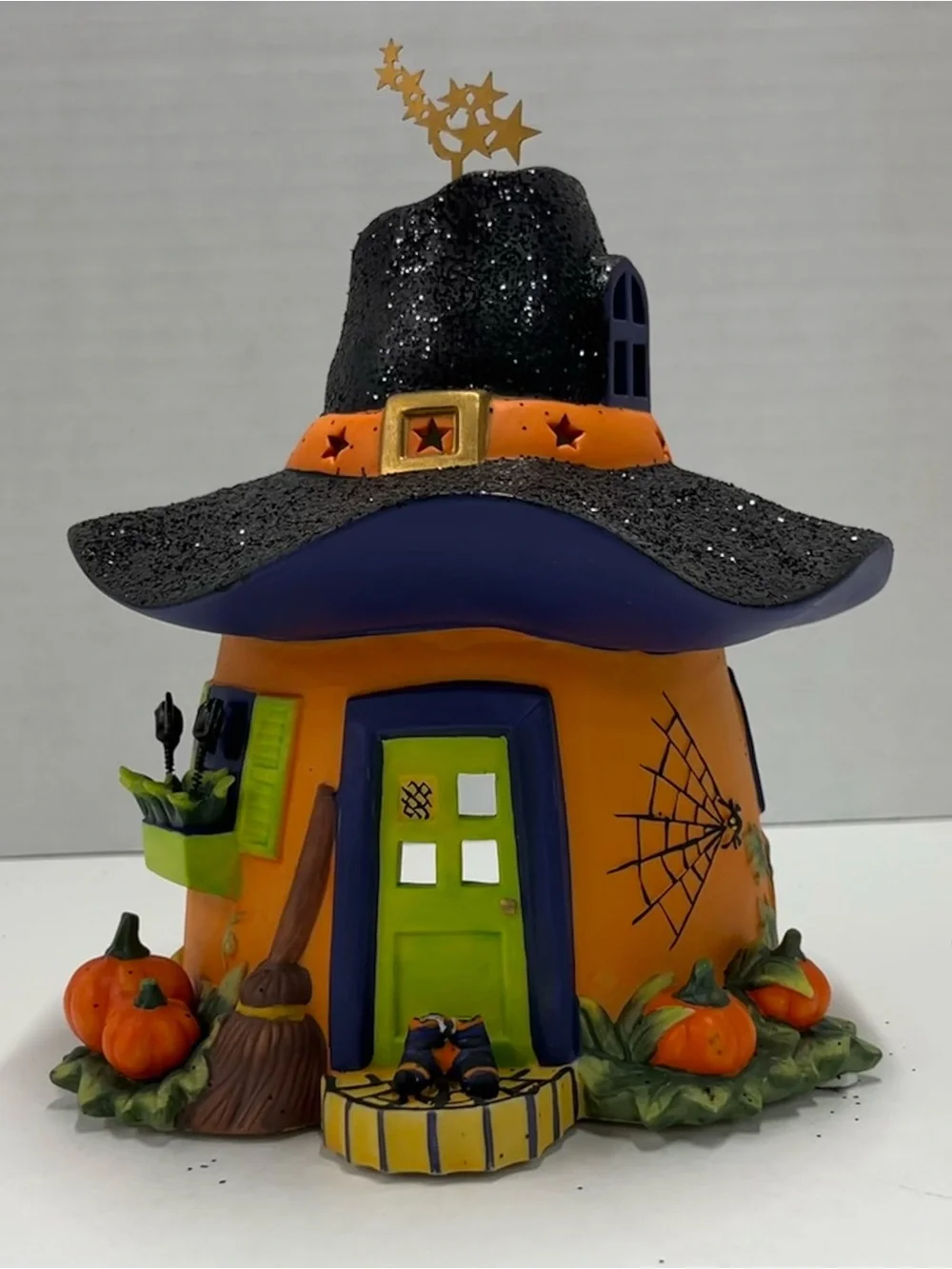 Partylite Pumpkin Witch House Tealight Candle Holder