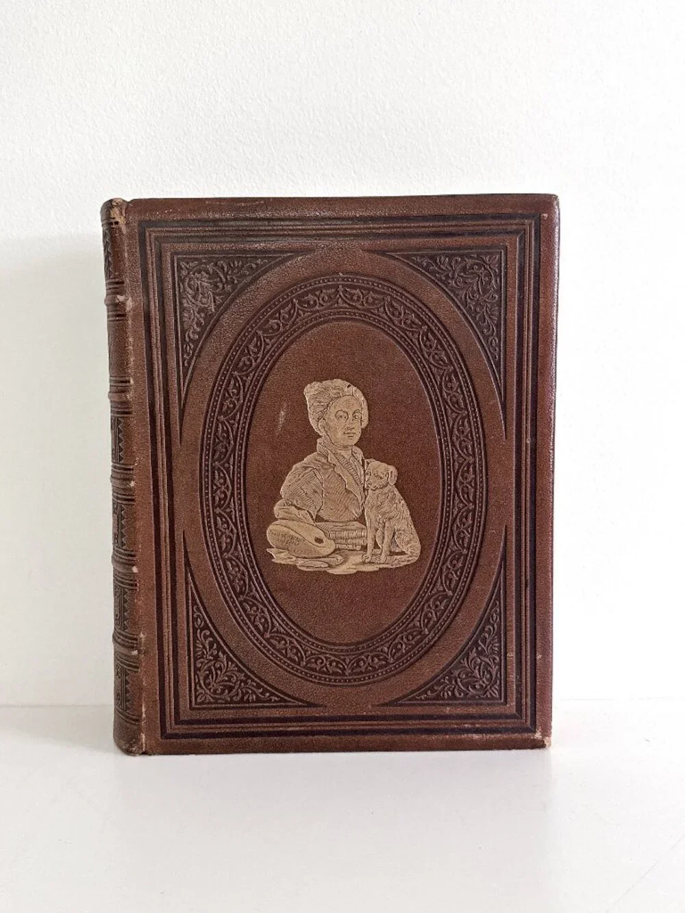 THE COMPLETE WORKS OF WILLIAM HOGARTH ANTIQUE LEATHER BOUND BOOK STEEL ENGRAVING
