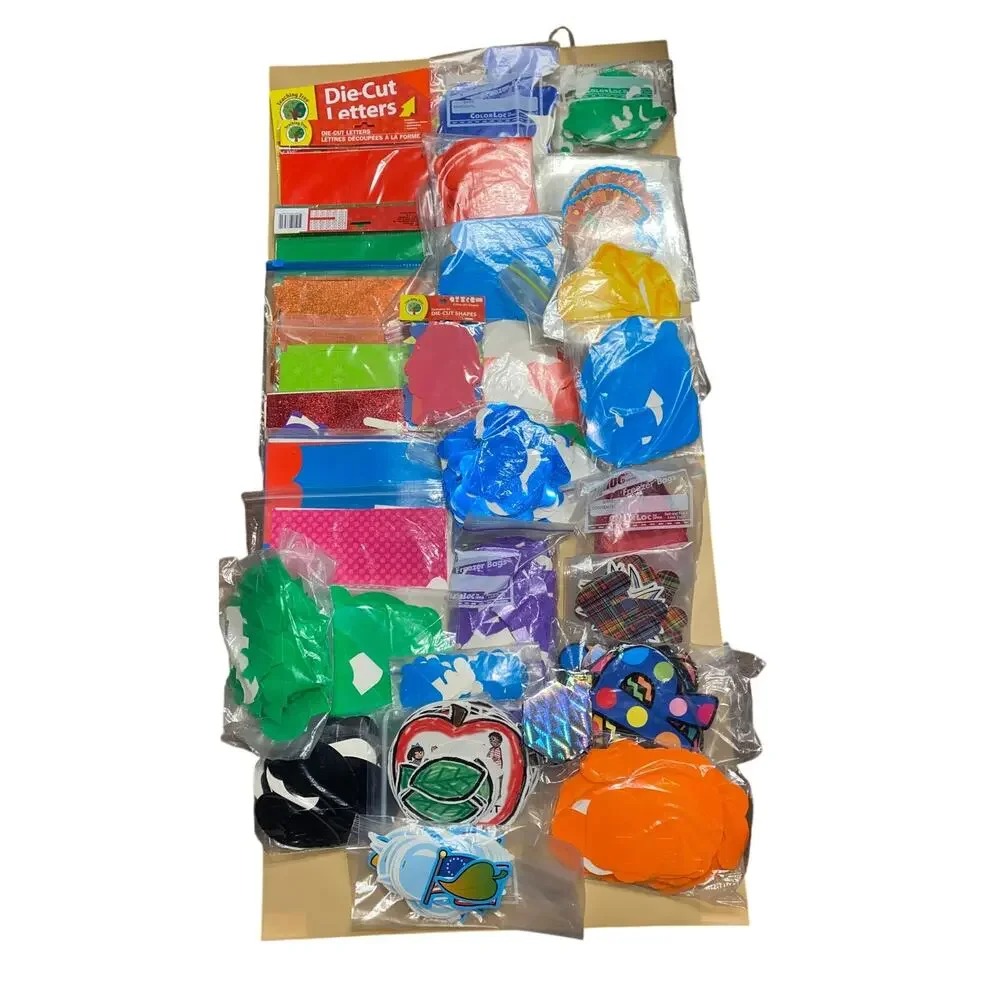 LARGE Techer's Bundle Die-Cut Letters Multicolored Corkboard Letter Number