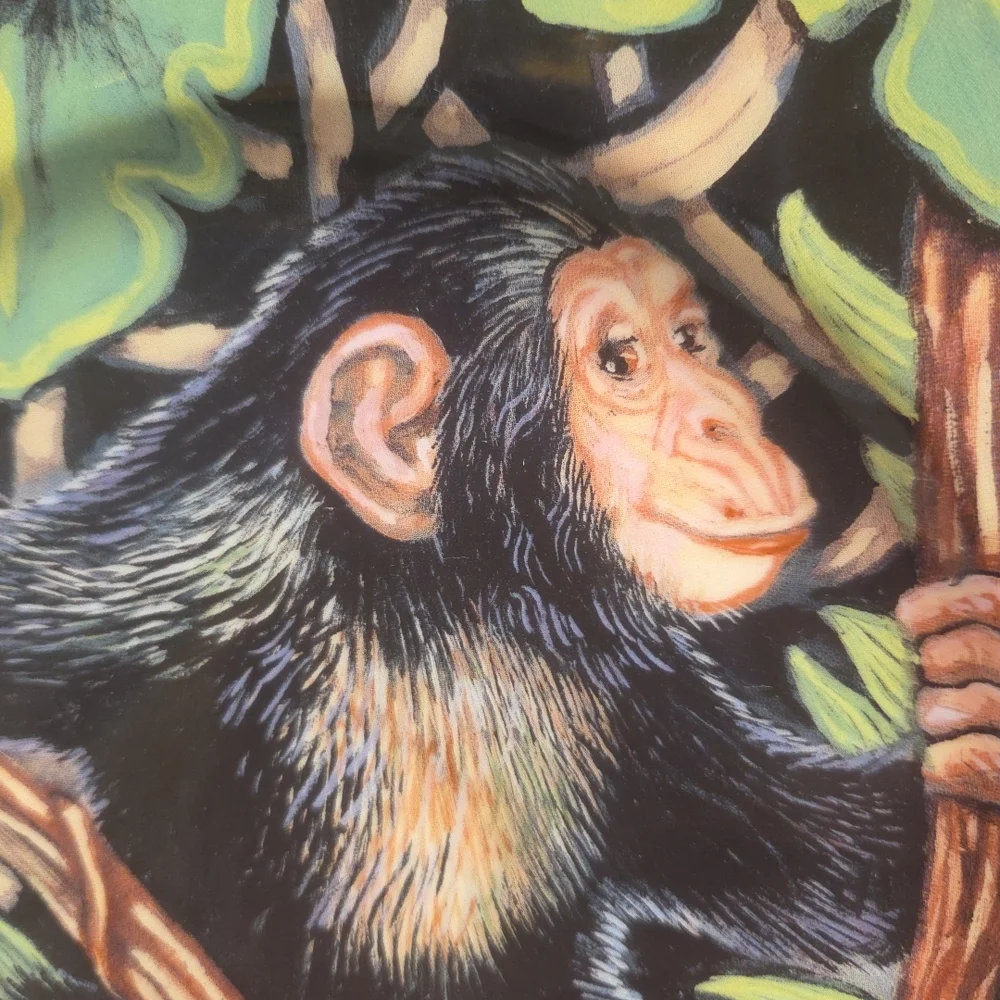 Fitz & Floyd Exotic Jungle Monkey Bone China Plate New with Tags
