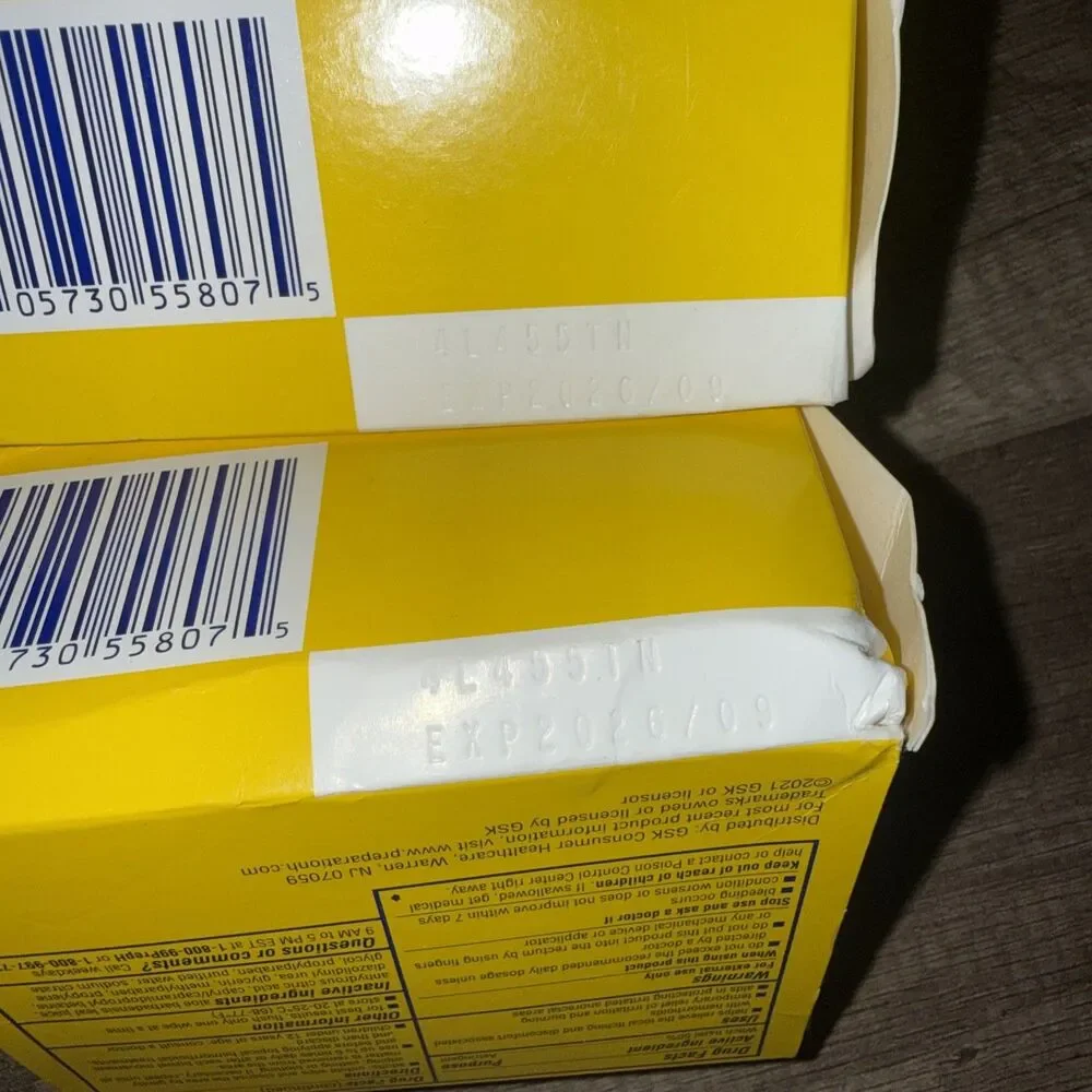 Preparation H hemorrhoid boxes are