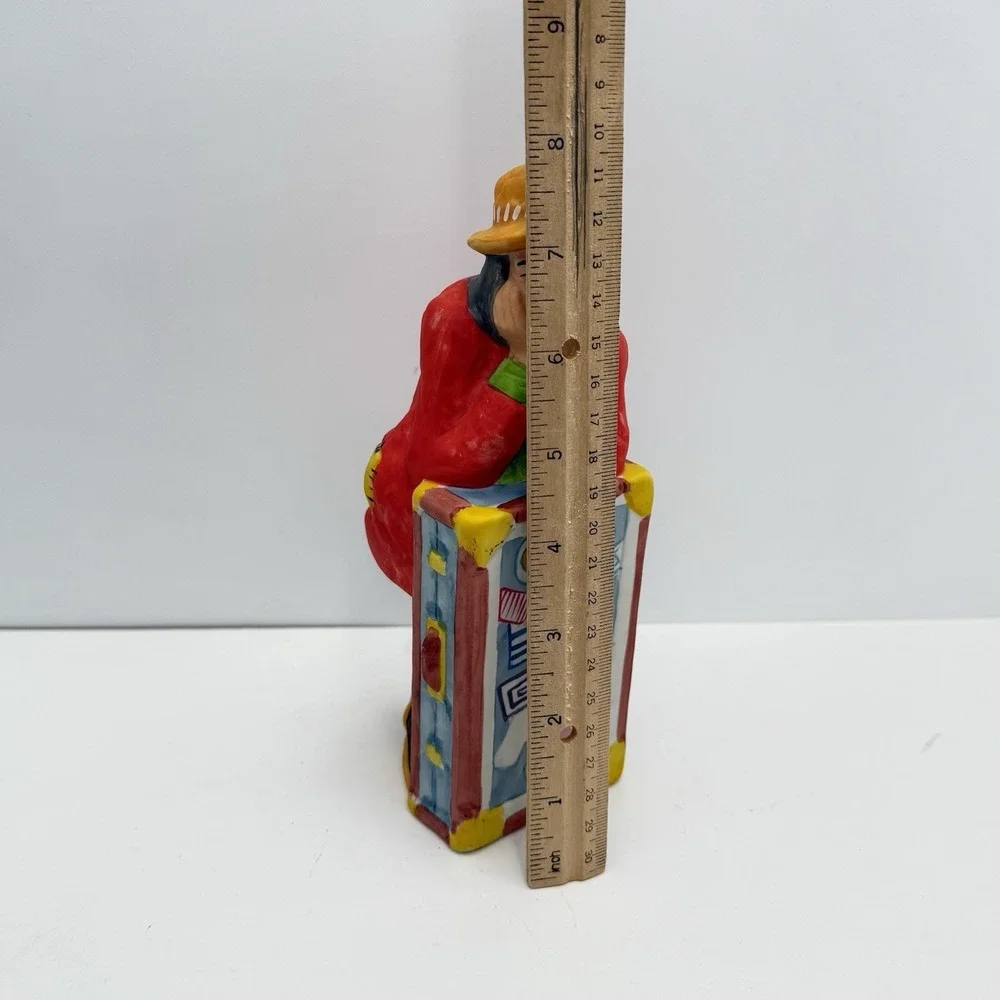 Vintage Emmett Kelly Jr. Sad Clown Figurine by Flambro Colorful Trunk 8