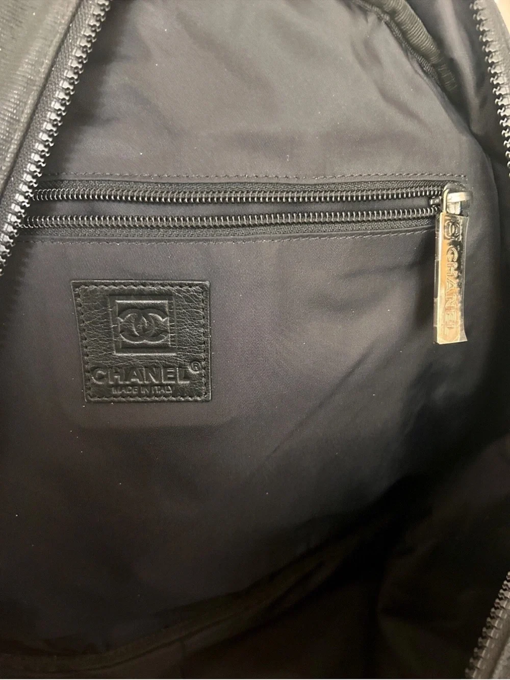 CHANEL black nylon