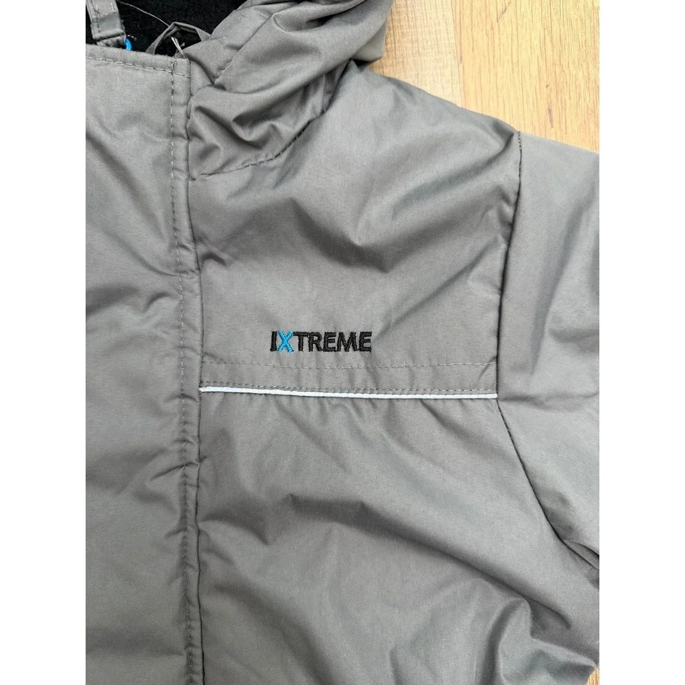 IXTREME Kids 4T Insulated Snowsuit Gray Black Hooded Winter Ski Snow Suit