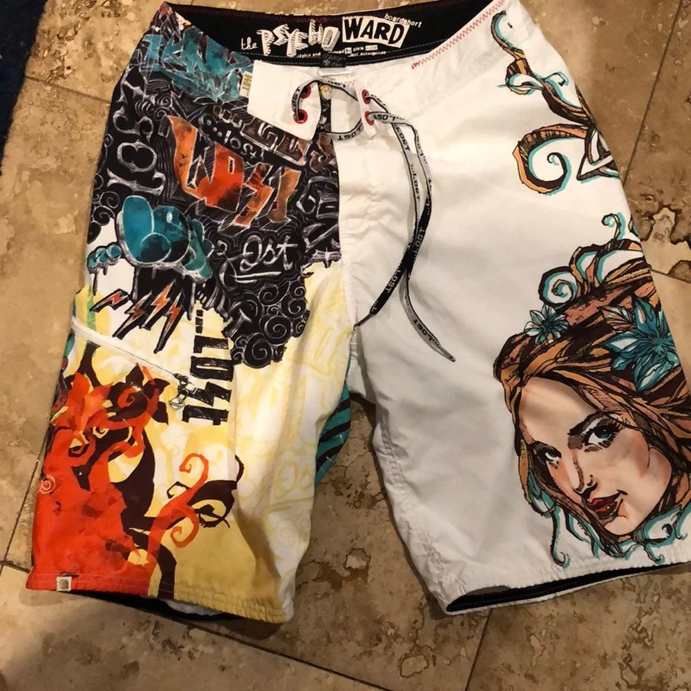 Lost The Psycho Ward Board Shorts Men’s- Sz 31